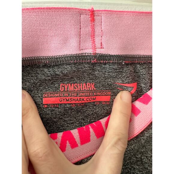 Gymshark Leggings Women's 8-10 Heather Gray Low Rise Cropped Activewear Sporty - Picture 6 of 7